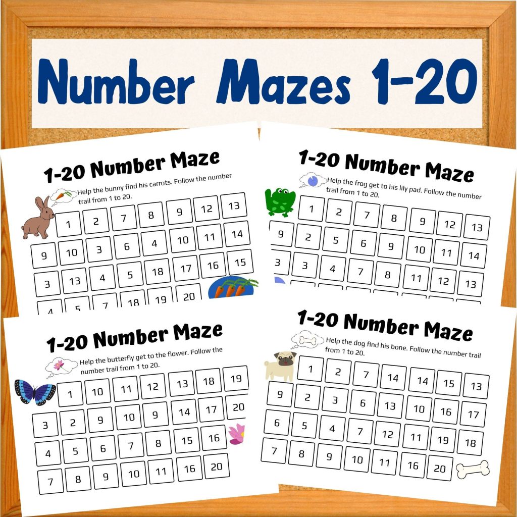Number Mazes 1-20