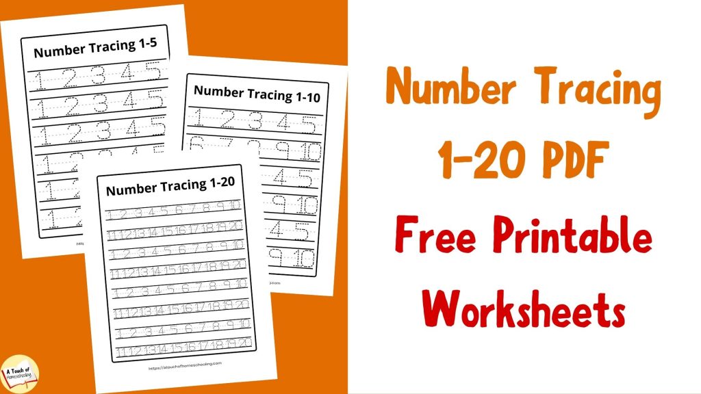 Number Tracing 1-20 PDF – Free Printable Worksheets