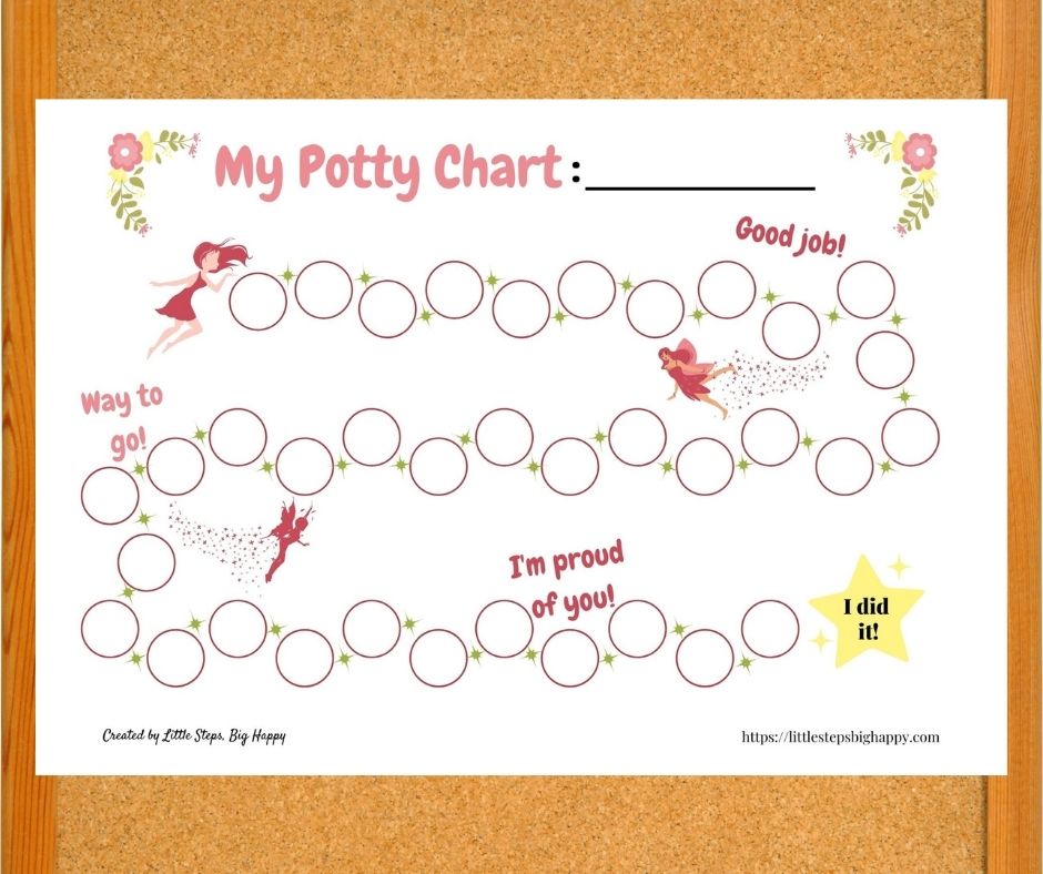 Fairy potty training chart
