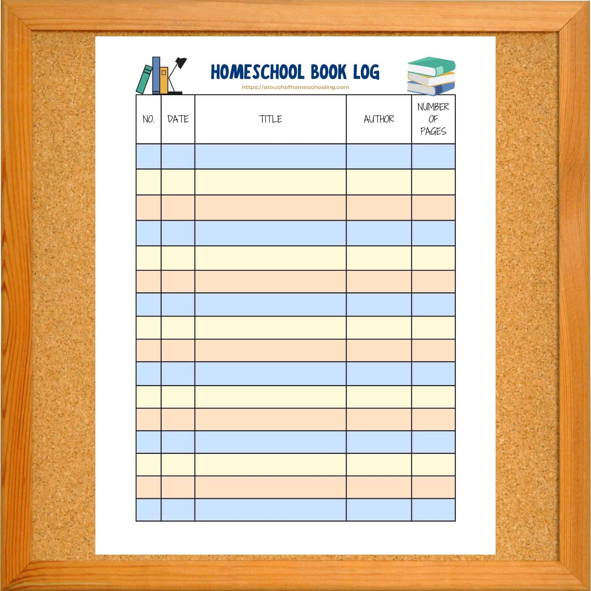 FREE Printable Homeschool Book Log - Reading Log for Kids
