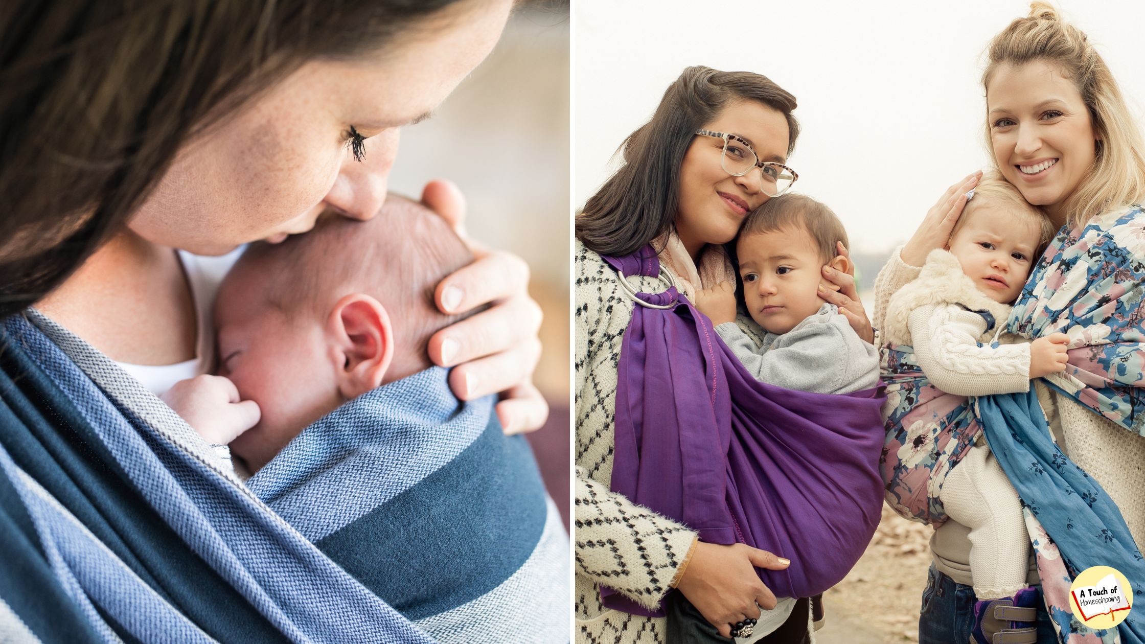 Moms using the best babywearing carriers for newborns through toddlers.