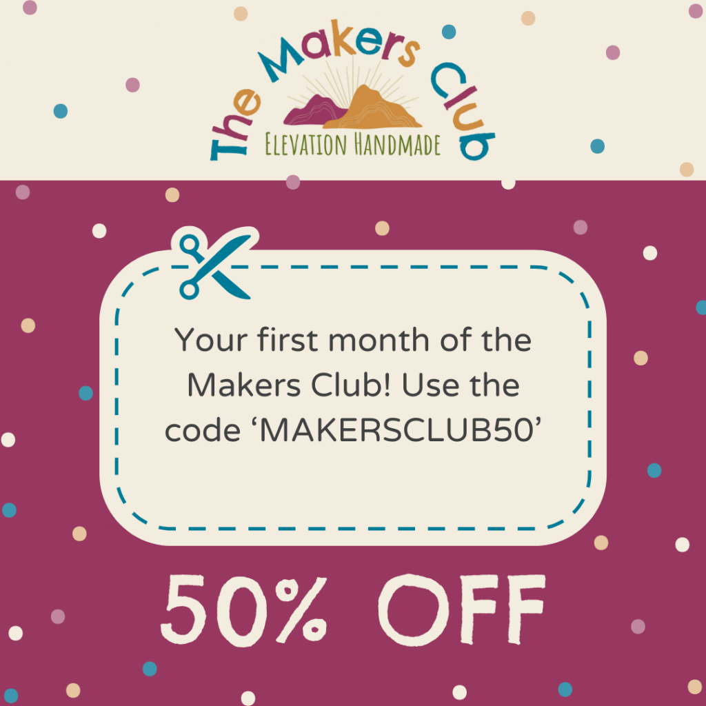 Coupon code for The Makers Club - handicrafts for kids. 50% off your first month.