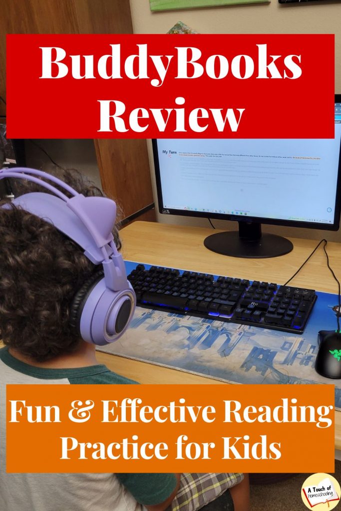 Picture of a boy using BuddyBooks. Text says: BuddyBooks Review: Fun & Effective Reading Practice for Kids
